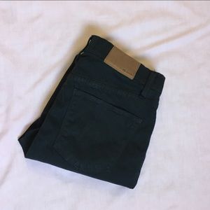 Madewell 9” High Rise Skinny Black Sateen Jeans SZ 28